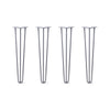 DIY Hairpin Legs Hairpin Legs 25" / Grey / 3/8" Hairpin Legs Set of 4, 3-Rod Design - Grey Powder Coated Finish