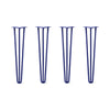 DIY Hairpin Legs Hairpin Legs 25" / Midnight Blue (Navy) / 1/2" Hairpin Legs Set of 4, 3-Rod Design - Midnight Blue (Navy) Powder Coated Finish