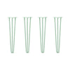 DIY Hairpin Legs Hairpin Legs 25" / Mint / 1/2" Hairpin Legs Set of 4, 3-Rod Design - Mint Powder Coated Finish