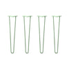 DIY Hairpin Legs Hairpin Legs 25" / Mint / 3/8" Hairpin Legs Set of 4, 2-Rod Design - Mint Powder Coated Finish