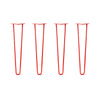 DIY Hairpin Legs Hairpin Legs 25" / Orange / Red / 1/2" Hairpin Legs Set of 4, 2-Rod Design - Orange-Red Powder Coated Finish