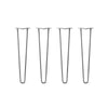 DIY Hairpin Legs Hairpin Legs 25" / Raw Steel / 1/2" Hairpin Legs Set of 4, 2-Rod Design - Raw Steel