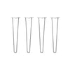 DIY Hairpin Legs Hairpin Legs 25" / Raw Steel / 3/8" Hairpin Legs Set of 4, 2-Rod Design - Raw Steel