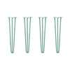 DIY Hairpin Legs Hairpin Legs 25" / Turquoise / 1/2" Hairpin Legs Set of 4, 3-Rod Design - Turquoise Powder Coated Finish