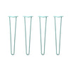 DIY Hairpin Legs Hairpin Legs 25" / Turquoise / 3/8" Hairpin Legs Set of 4, 2-Rod Design - Turquoise Powder Coated Finish