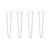 DIY Hairpin Legs Hairpin Legs 25" / White / 1/2" Hairpin Legs Set of 4, 2-Rod Design - White Powder Coated Finish