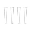 DIY Hairpin Legs Hairpin Legs 25" / White / 3/8" Hairpin Legs Set of 4, 2-Rod Design - White Powder Coated Finish