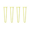 DIY Hairpin Legs Hairpin Legs 25" / Yellow / 1/2" Hairpin Legs Set of 4, 2-Rod Design - Yellow Powder Coated Finish