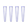 DIY Hairpin Legs Hairpin Legs 26" / Blue / 1/2" Hairpin Legs Set of 4, 2-Rod Design - Blue Powder Coated Finish