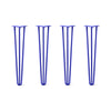 DIY Hairpin Legs Hairpin Legs 26" / Blue / 1/2" Hairpin Legs Set of 4, 3-Rod Design - Blue Powder Coated Finish