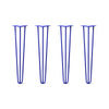 DIY Hairpin Legs Hairpin Legs 26" / Blue / 3/8" Hairpin Legs Set of 4, 3-Rod Design - Blue Powder Coated Finish