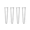 DIY Hairpin Legs Hairpin Legs 26" / Clear / 1/2" Hairpin Legs Set of 4, 2-Rod Design - Clear Coated Finish