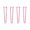 Hairpin Legs Set of 4, 2-Rod Design - Fuchsia Powder Coated Finish