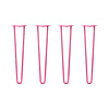 DIY Hairpin Legs Hairpin Legs 26" / Fuchsia / 1/2" Hairpin Legs Set of 4, 2-Rod Design - Fuchsia Powder Coated Finish