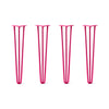 DIY Hairpin Legs Hairpin Legs 26" / Fuchsia / 1/2" Hairpin Legs Set of 4, 3-Rod Design - Fuchsia Powder Coated Finish