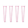 Hairpin Legs Set of 4, 2-Rod Design - Fuchsia Powder Coated Finish