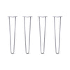 Hairpin Legs Set of 4, 2-Rod Design - Grey Powder Coated Finish