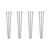 DIY Hairpin Legs Hairpin Legs 26" / Grey / 1/2" Hairpin Legs Set of 4, 3-Rod Design - Grey Powder Coated Finish