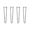 DIY Hairpin Legs Hairpin Legs 26" / Jet Black Satin / 1/2" Hairpin Legs Set of 4, 2-Rod Design - Jet Black Satin Powder Coated Finish