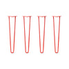 DIY Hairpin Legs Hairpin Legs 26" / Orange / Red / 1/2" Hairpin Legs Set of 4, 2-Rod Design - Orange-Red Powder Coated Finish
