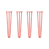 DIY Hairpin Legs Hairpin Legs 26" / Orange / Red / 3/8" Hairpin Legs Set of 4, 3-Rod Design - Orange-Red Powder Coated Finish