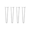 DIY Hairpin Legs Hairpin Legs 26" / Raw Steel / 3/8" Hairpin Legs Set of 4, 2-Rod Design - Raw Steel