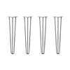 DIY Hairpin Legs Hairpin Legs 26" / Raw Steel / 3/8" Hairpin Legs Set of 4, 3-Rod Design - Raw Steel