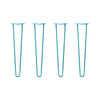DIY Hairpin Legs Hairpin Legs 26" / Teal / 1/2" Hairpin Legs Set of 4, 2-Rod Design - Teal Powder Coated Finish