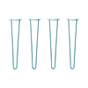 DIY Hairpin Legs Hairpin Legs 26" / Teal / 3/8" Hairpin Legs Set of 4, 2-Rod Design - Teal Powder Coated Finish