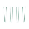 Hairpin Legs Set of 4, 2-Rod Design - Turquoise Powder Coated Finish