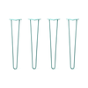 DIY Hairpin Legs Hairpin Legs 26" / Turquoise / 3/8" Hairpin Legs Set of 4, 2-Rod Design - Turquoise Powder Coated Finish