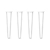 DIY Hairpin Legs Hairpin Legs 26" / White / 1/2" Hairpin Legs Set of 4, 2-Rod Design - White Powder Coated Finish
