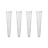 DIY Hairpin Legs Hairpin Legs 26" / White / 3/8" Hairpin Legs Set of 4, 3-Rod Design - White Powder Coated Finish
