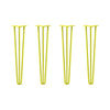 DIY Hairpin Legs Hairpin Legs 26" / Yellow / 1/2" Hairpin Legs Set of 4, 3-Rod Design - Yellow Powder Coated Finish