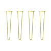 DIY Hairpin Legs Hairpin Legs 26" / Yellow / 3/8" Hairpin Legs Set of 4, 2-Rod Design - Yellow Powder Coated Finish