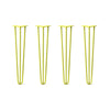DIY Hairpin Legs Hairpin Legs 26" / Yellow / 3/8" Hairpin Legs Set of 4, 3-Rod Design - Yellow Powder Coated Finish
