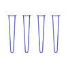 DIY Hairpin Legs Hairpin Legs 27" / Blue / 1/2" Hairpin Legs Set of 4, 2-Rod Design - Blue Powder Coated Finish