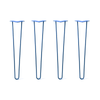 DIY Hairpin Legs Hairpin Legs 27" / Blue / 3/8" Hairpin Legs Set of 4, 2-Rod Design - Blue Powder Coated Finish