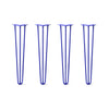 DIY Hairpin Legs Hairpin Legs 27" / Blue / 3/8" Hairpin Legs Set of 4, 3-Rod Design - Blue Powder Coated Finish