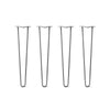 DIY Hairpin Legs Hairpin Legs 27" / Clear / 1/2" Hairpin Legs Set of 4, 2-Rod Design - Clear Coated Finish