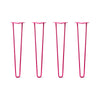 Hairpin Legs Set of 4, 2-Rod Design - Fuchsia Powder Coated Finish