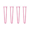 DIY Hairpin Legs Hairpin Legs 27" / Fuchsia / 1/2" Hairpin Legs Set of 4, 2-Rod Design - Fuchsia Powder Coated Finish