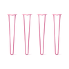 Hairpin Legs Set of 4, 2-Rod Design - Fuchsia Powder Coated Finish