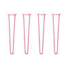 DIY Hairpin Legs Hairpin Legs 27" / Fuchsia / 3/8" Hairpin Legs Set of 4, 2-Rod Design - Fuchsia Powder Coated Finish