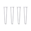 DIY Hairpin Legs Hairpin Legs 27" / Grey / 1/2" Hairpin Legs Set of 4, 2-Rod Design - Grey Powder Coated Finish