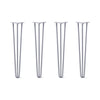 DIY Hairpin Legs Hairpin Legs 27" / Grey / 1/2" Hairpin Legs Set of 4, 3-Rod Design - Grey Powder Coated Finish