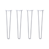 DIY Hairpin Legs Hairpin Legs 27" / Grey / 3/8" Hairpin Legs Set of 4, 2-Rod Design - Grey Powder Coated Finish