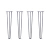 DIY Hairpin Legs Hairpin Legs 27" / Grey / 3/8" Hairpin Legs Set of 4, 3-Rod Design - Grey Powder Coated Finish