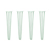 Hairpin Legs Set of 4, 3-Rod Design - Mint Powder Coated Finish