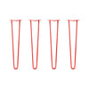 DIY Hairpin Legs Hairpin Legs 27" / Orange / Red / 1/2" Hairpin Legs Set of 4, 2-Rod Design - Orange-Red Powder Coated Finish